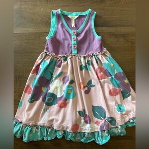 Matilda Jane Floral Dress - Purple and Teal